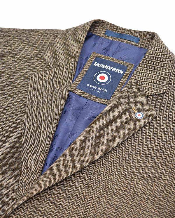 Lambretta Morgan Herringbone Blazer Brown