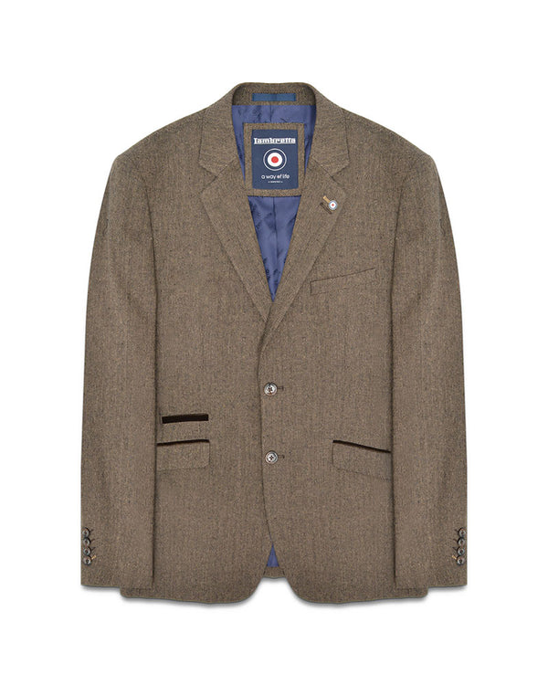 lambretta Morgan Herringbone Blazer Brown