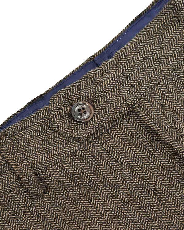 Lambretta Morgan Herringbone Trouser Brown