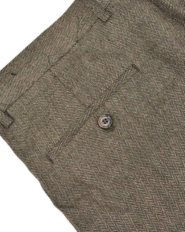 Lambretta Morgan Herringbone Trouser Brown