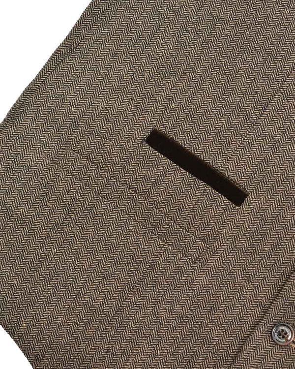 Lambretta Morgan Herringbone Waistcoat Brown