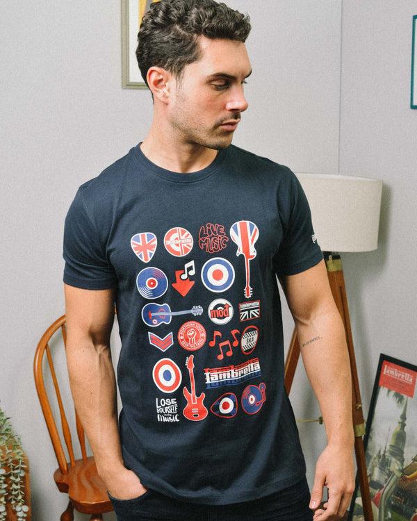Lambretta Music Icon Tee Navy