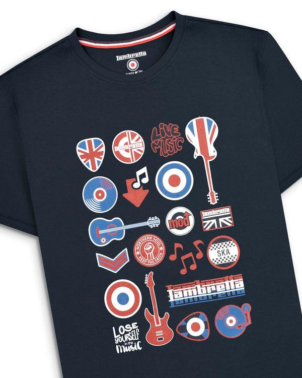Lambretta Music Icon Tee Navy