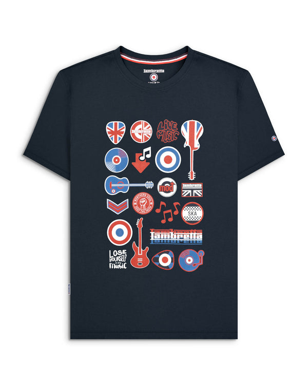 lambretta Music Icon Tee Navy