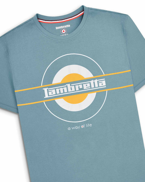 Lambretta Neo Target Tee Smoke Blue