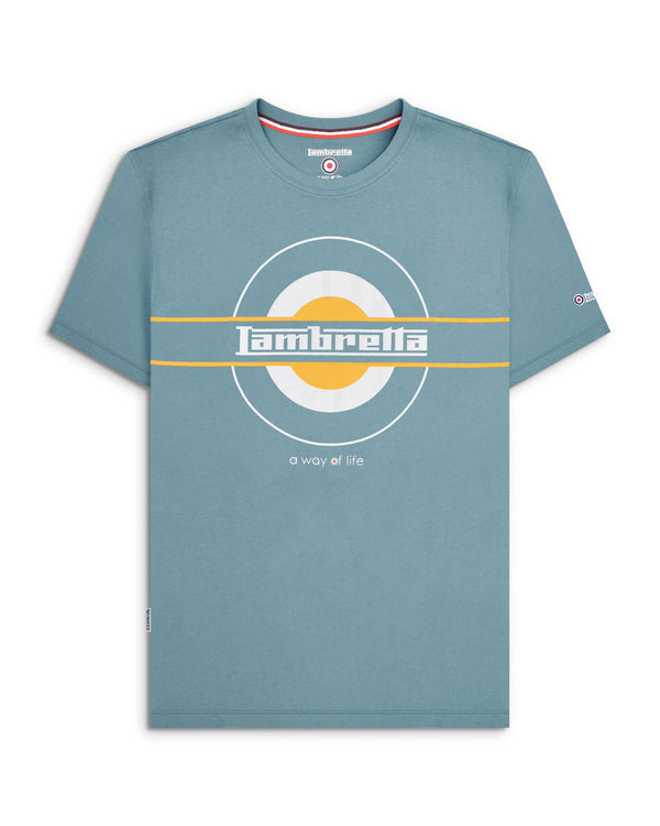 lambretta Neo Target Tee Smoke Blue
