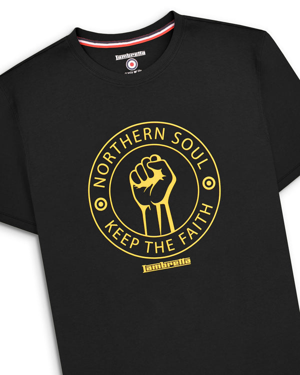Lambretta Northern Soul Tee Black