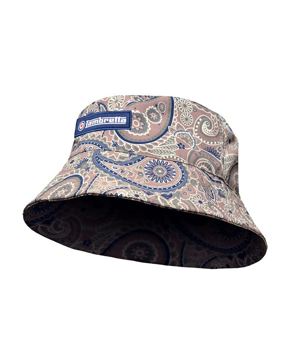 Lambretta Paisley Brand Bucket Hat Woodsmoke