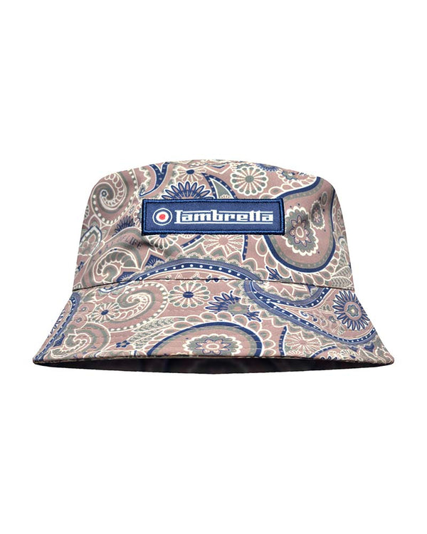 lambretta Paisley Brand Bucket Hat Woodsmoke