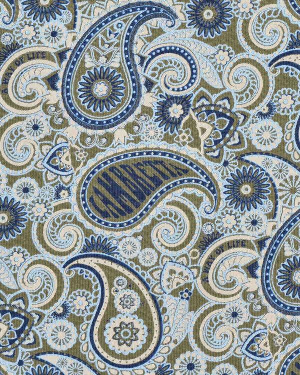 Lambretta Paisley Brand Polo Khaki/Navy