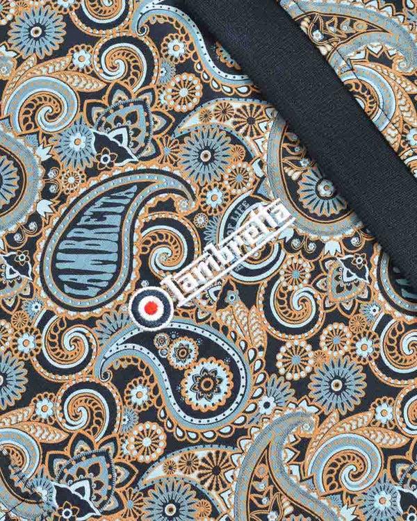 Lambretta Paisley Brand Polo Navy/Smoke Blue