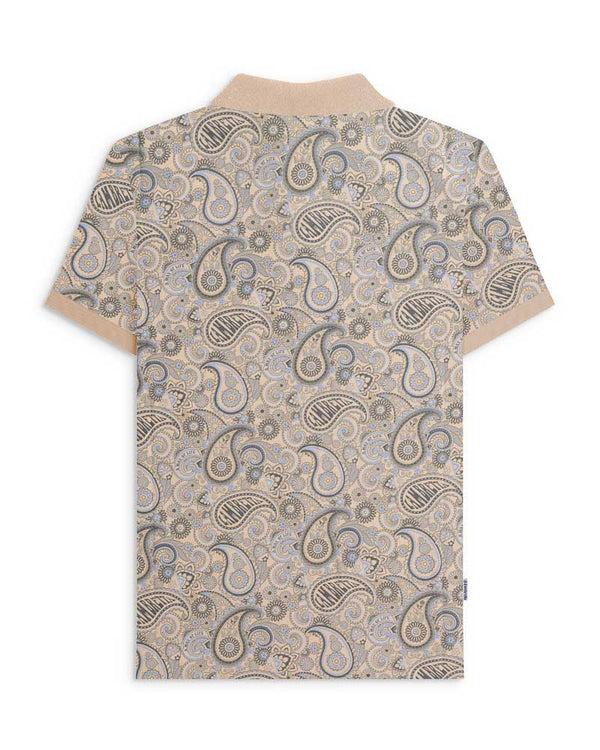 Lambretta Paisley Brand Polo Stone