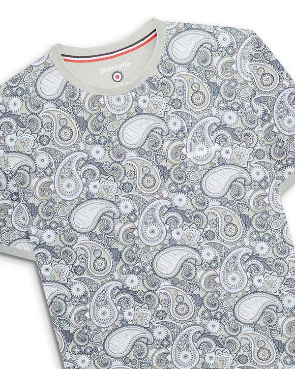 Lambretta Paisley Brand Tee Desert Sage