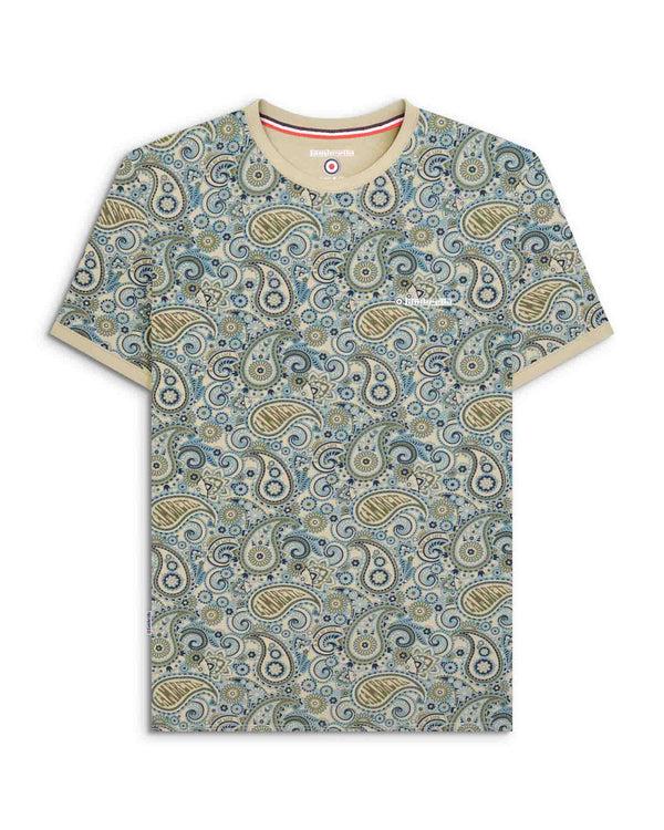 lambretta Paisley Brand Tee Wood Ash/Khaki