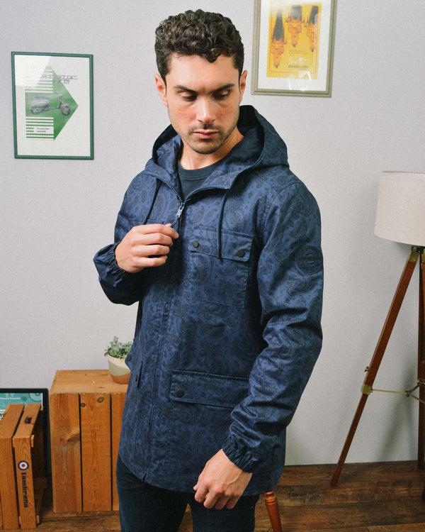 Lambretta Paisley Field Jacket Navy