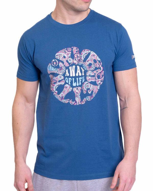 Lambretta Paisley Roundel Tee Blue
