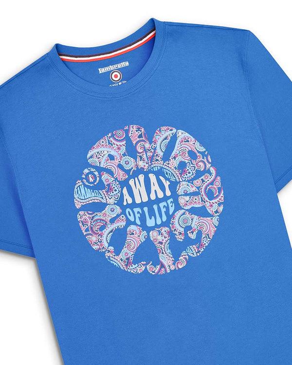 Lambretta Paisley Roundel Tee Blue