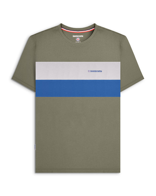 lambretta Panelled Tee Khaki