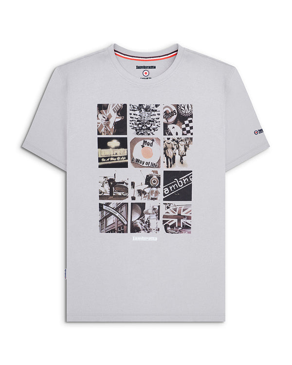 lambretta Photo Print Tee Grey