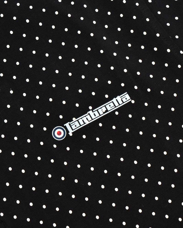 Lambretta Polkadot Polo Black