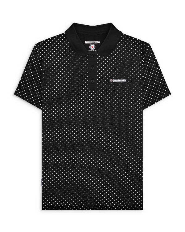 lambretta Polkadot Polo Black