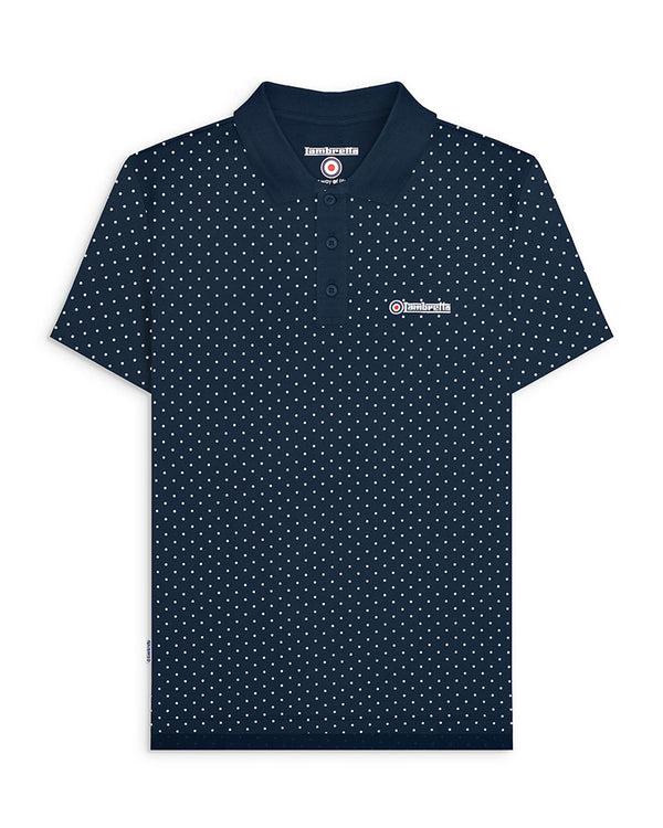 lambretta Polkadot Polo Navy