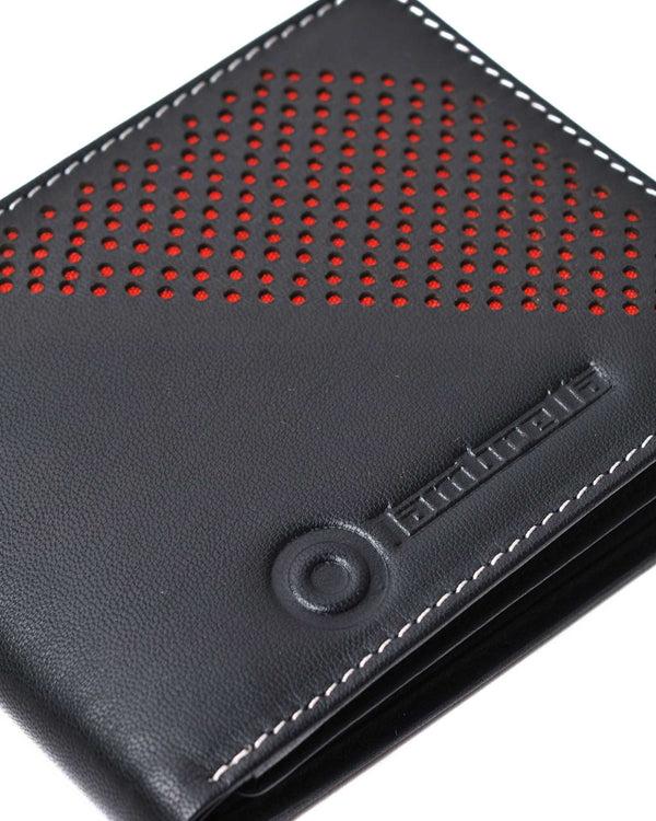 Lambretta Punched Leather Wallet Black