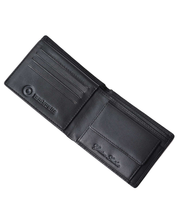 Lambretta Punched Leather Wallet Black