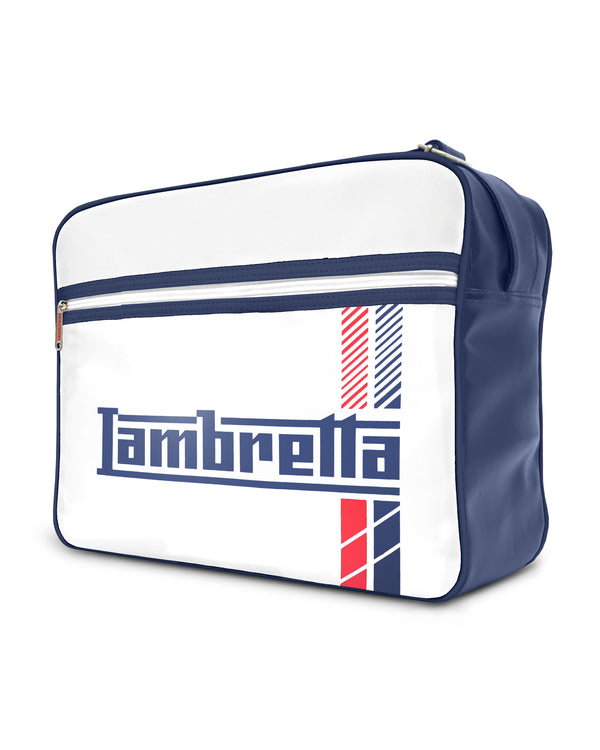 Lambretta Racing Stripe Flight Bag White/Navy