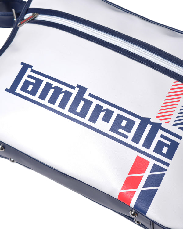 Lambretta Racing Stripe Flight Bag White/Navy