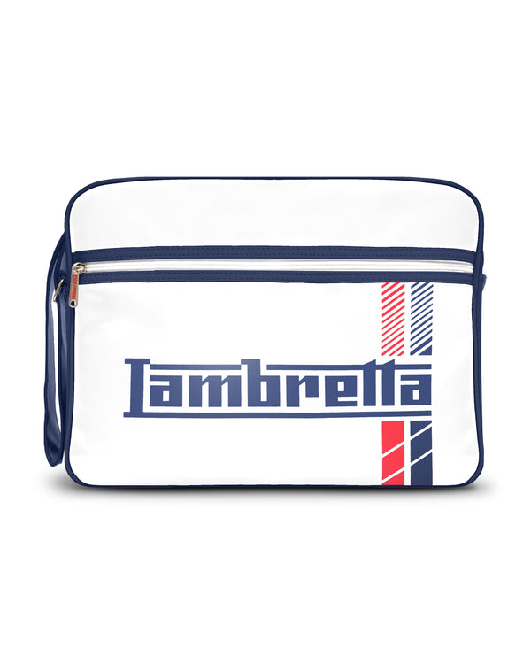lambretta Racing Stripe Flight Bag White/Navy