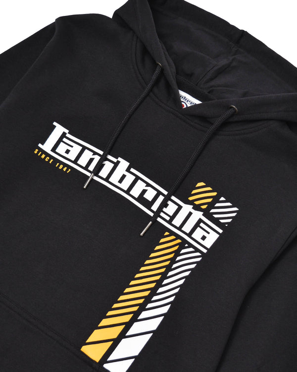 Lambretta Racing Stripe Hoodie Black/Gold
