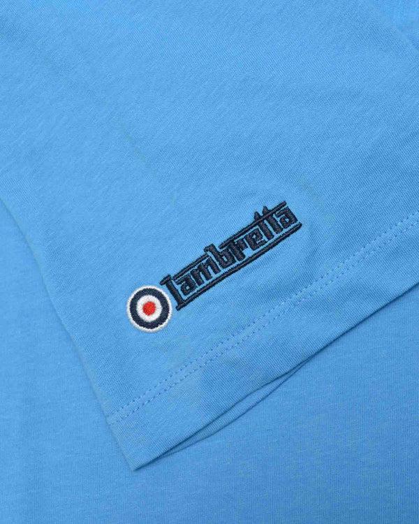 Lambretta Racing Stripe Tee Azure Blue