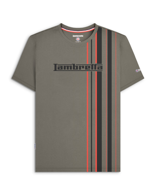 lambretta Racing Stripe Tee Granite