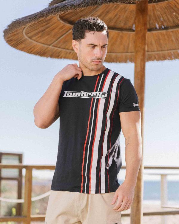 Lambretta Racing Stripe Tee Navy