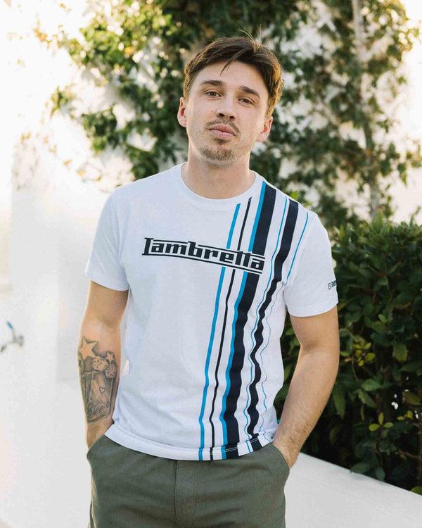 Lambretta Racing Stripe Tee White