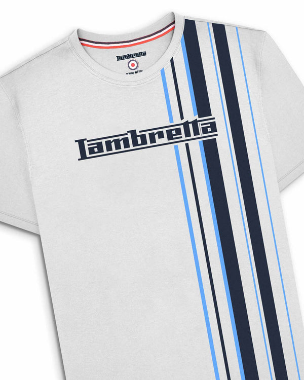 Lambretta Racing Stripe Tee White