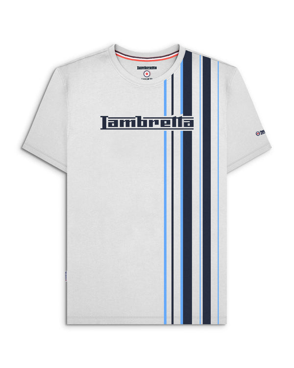 lambretta Racing Stripe Tee White