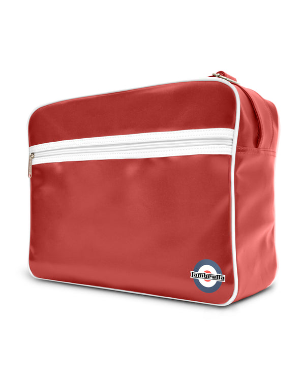 Lambretta Retro Flight Bag Burgundy/White