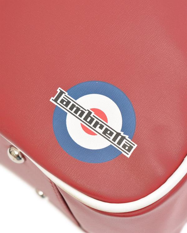 Lambretta Retro Flight Bag Burgundy/White