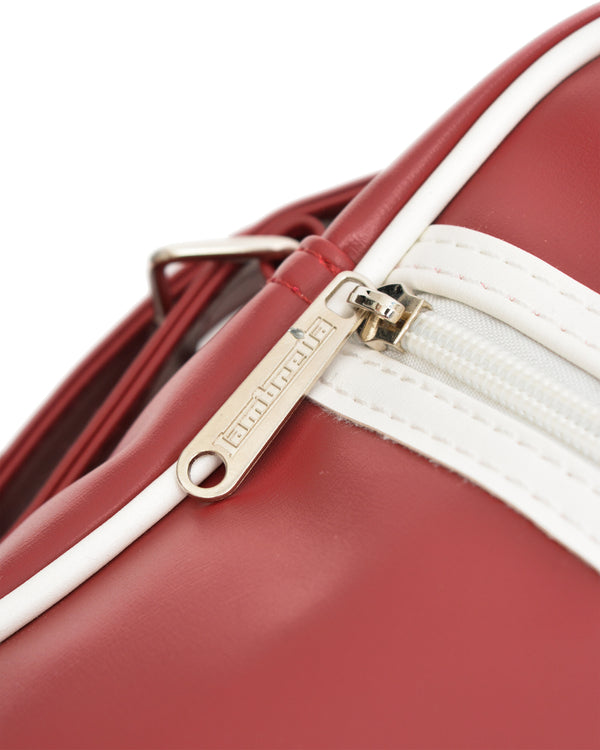 Lambretta Retro Flight Bag Burgundy/White