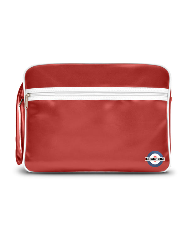 lambretta Retro Flight Bag Burgundy/White