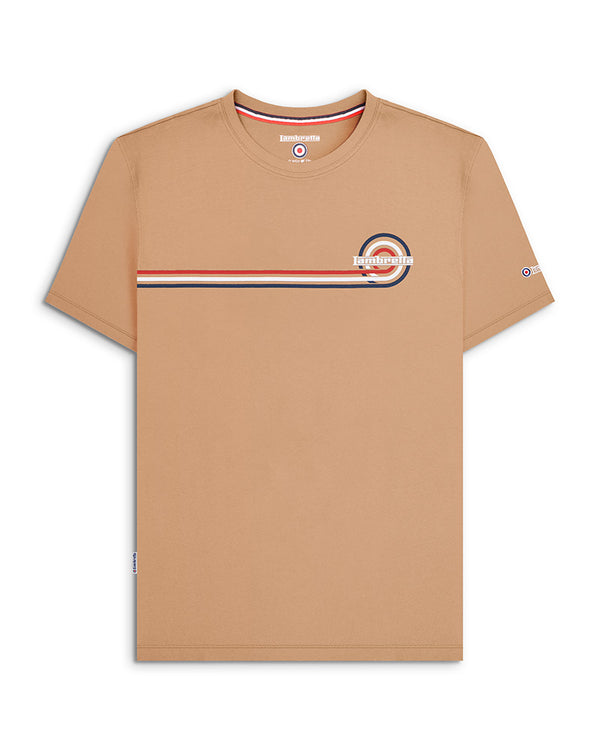 lambretta Retro Stripe Tee Sand