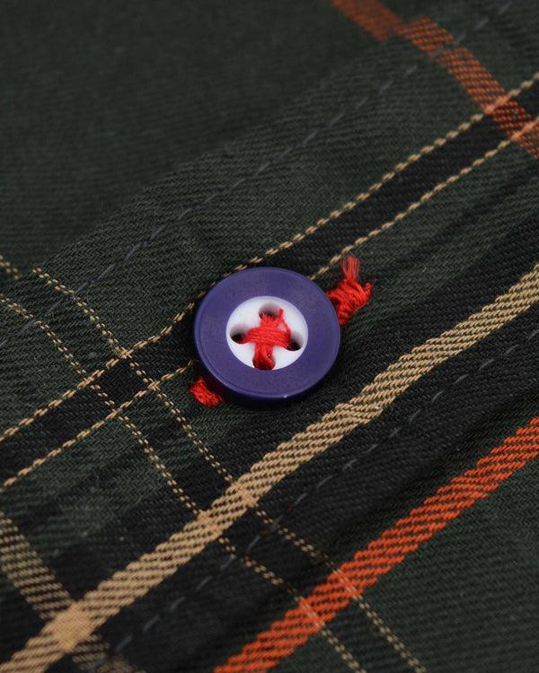 Lambretta S/S Check Shirt Khaki/Orange