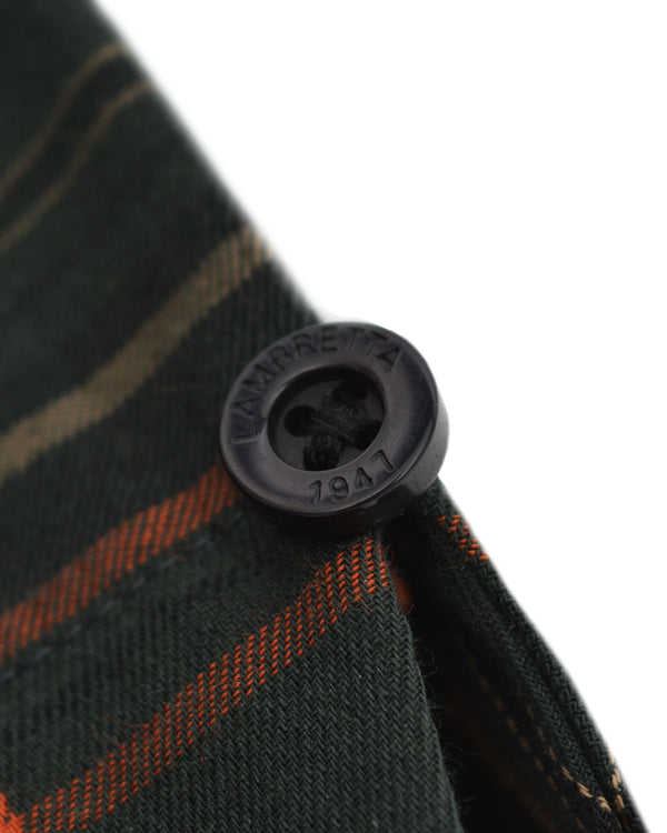 Lambretta S/S Check Shirt Khaki/Orange