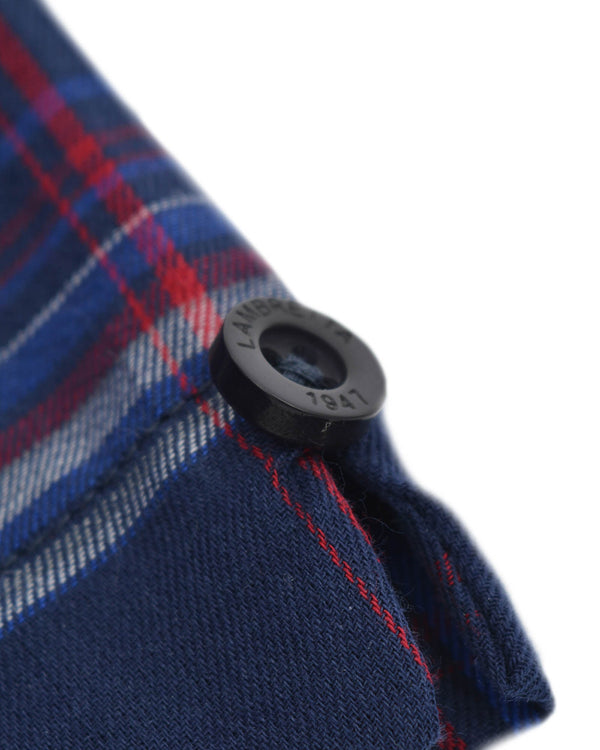 Lambretta S/S Check Shirt Navy/Blue/Red