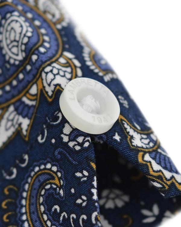 Lambretta S/S Paisley Shirt Navy