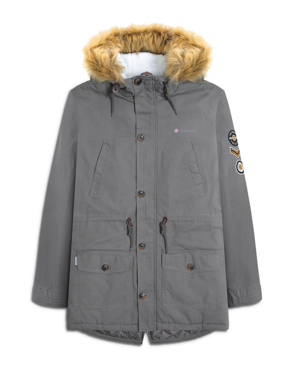 lambretta Sherpa Lined Parka Granite