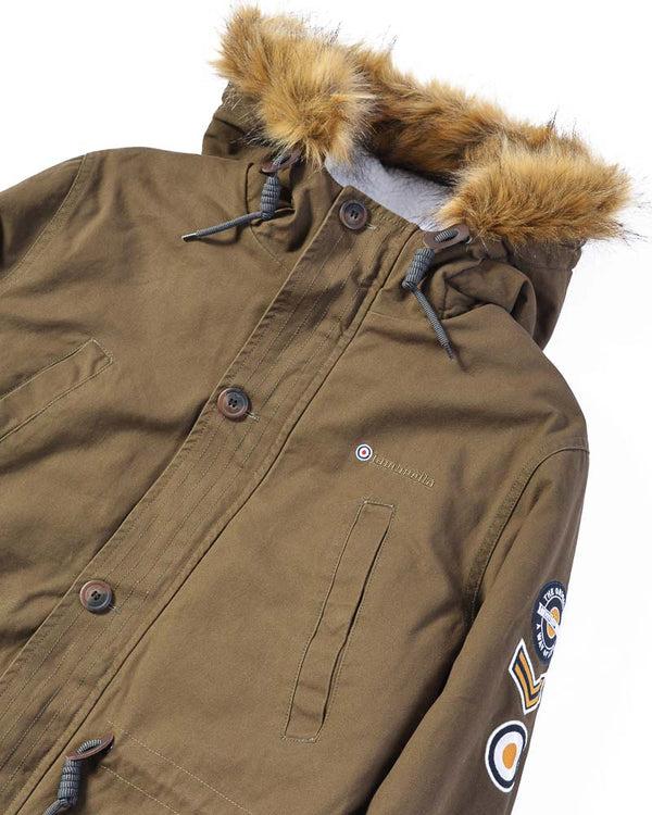 Lambretta Sherpa Lined Parka Khaki