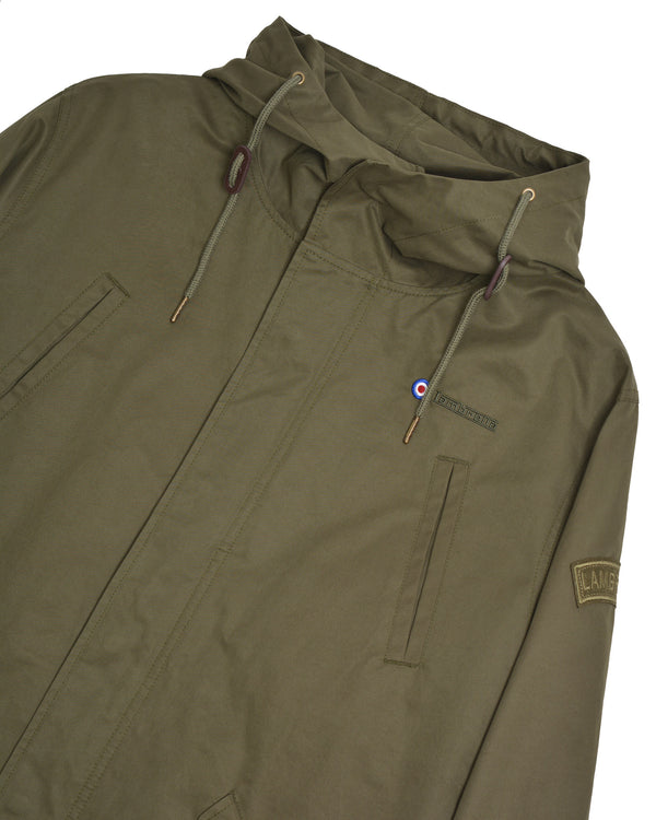 Lambretta Shower Resistant Parka Khaki